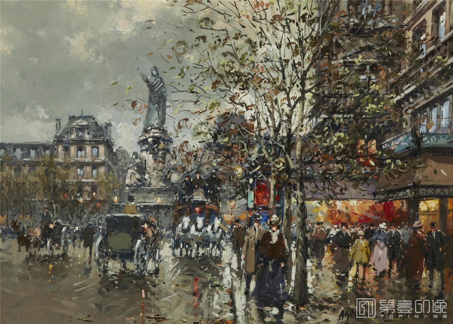 油画-安托万·布兰乍得 Antoine Blanchard作品-059